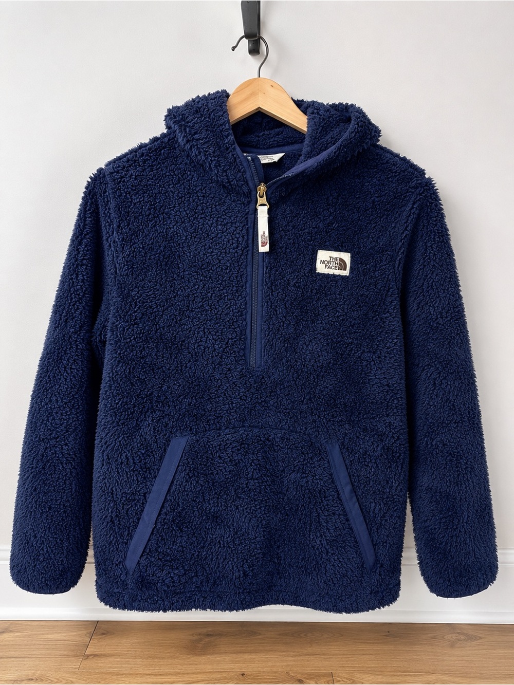 The North Face Navy Blue Sherpa Half-Zip Hoodie